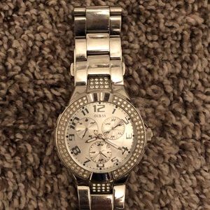 Sterling silver women’s Guess watch